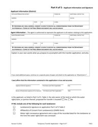 Application for Klamath Basin Adjudication Determined Claim (Temporary Transfer) - Oregon, Page 4