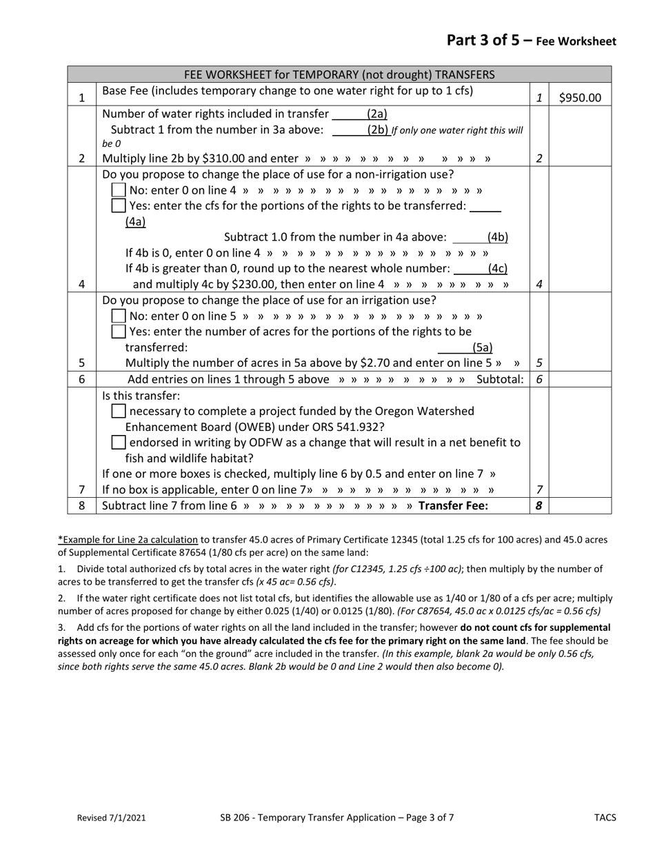 Application for Klamath Basin Adjudication Determined Ka1000 (Temporary Transfer) - Oregon, Page 3