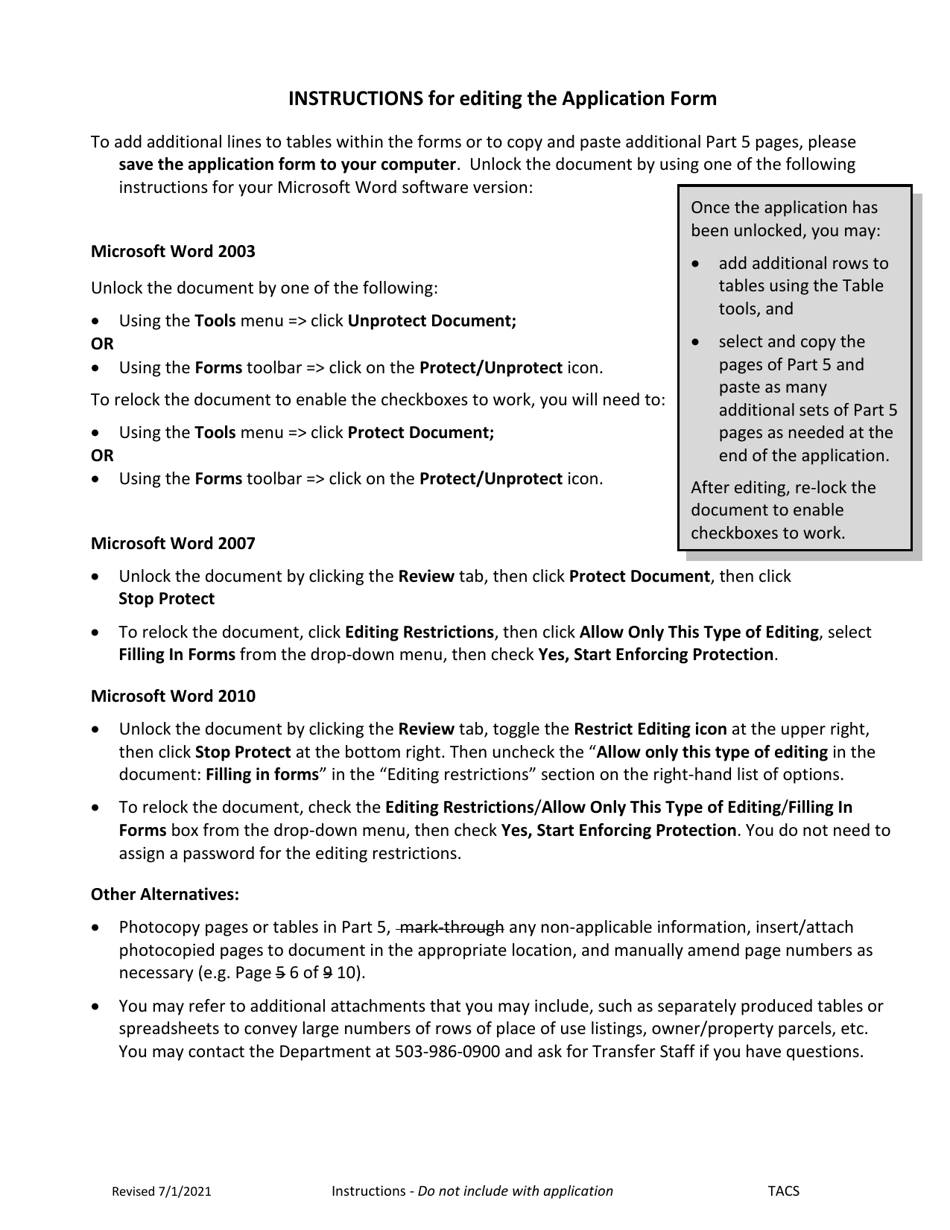 Application for Klamath Basin Adjudication Determined Ka1000 (Temporary Transfer) - Oregon, Page 8