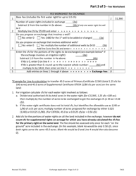 Application for Water Right Exchange - Oregon, Page 3