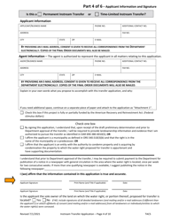 Application for Water Right Instream Transfer - Oregon, Page 4