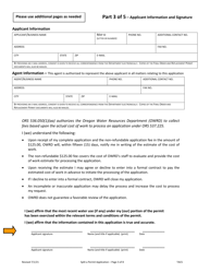 Application to Split a Permit and Request for Issuance of Replacement Permits - Oregon, Page 3