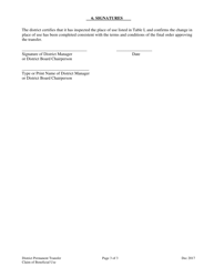 District Permanent Water Right Transfer Claim of Beneficial Use - Oregon, Page 3