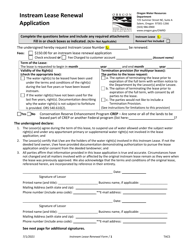 Instream Lease Renewal Application - Oregon, Page 3