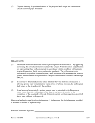 Special Standards Request Form - Oregon, Page 2