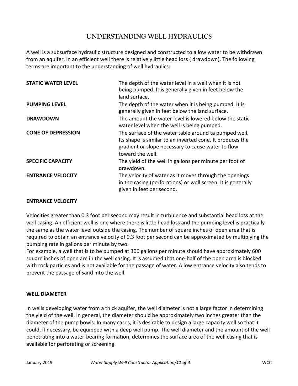 Water Supply Well Constructor Application - Oregon, Page 11