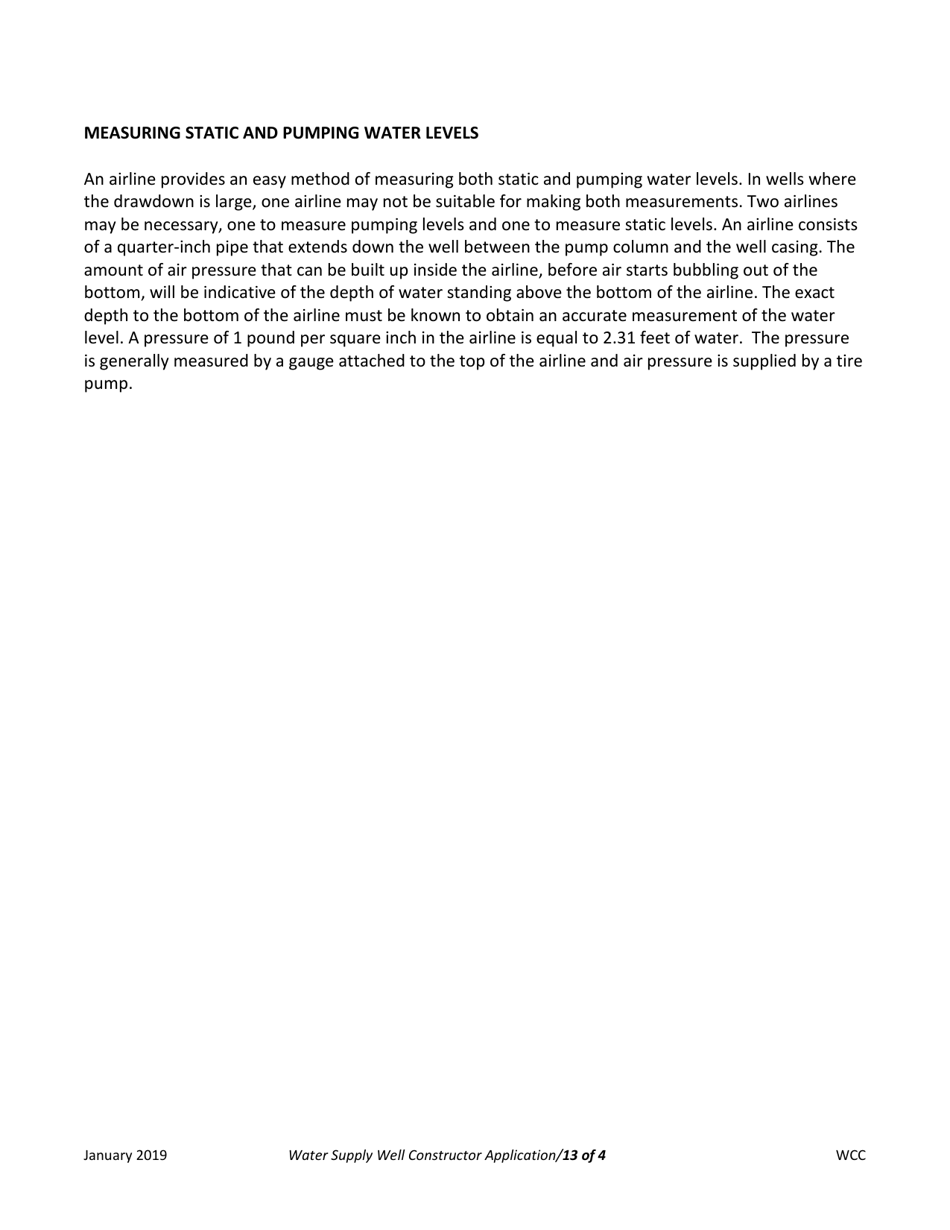 Water Supply Well Constructor Application - Oregon, Page 13