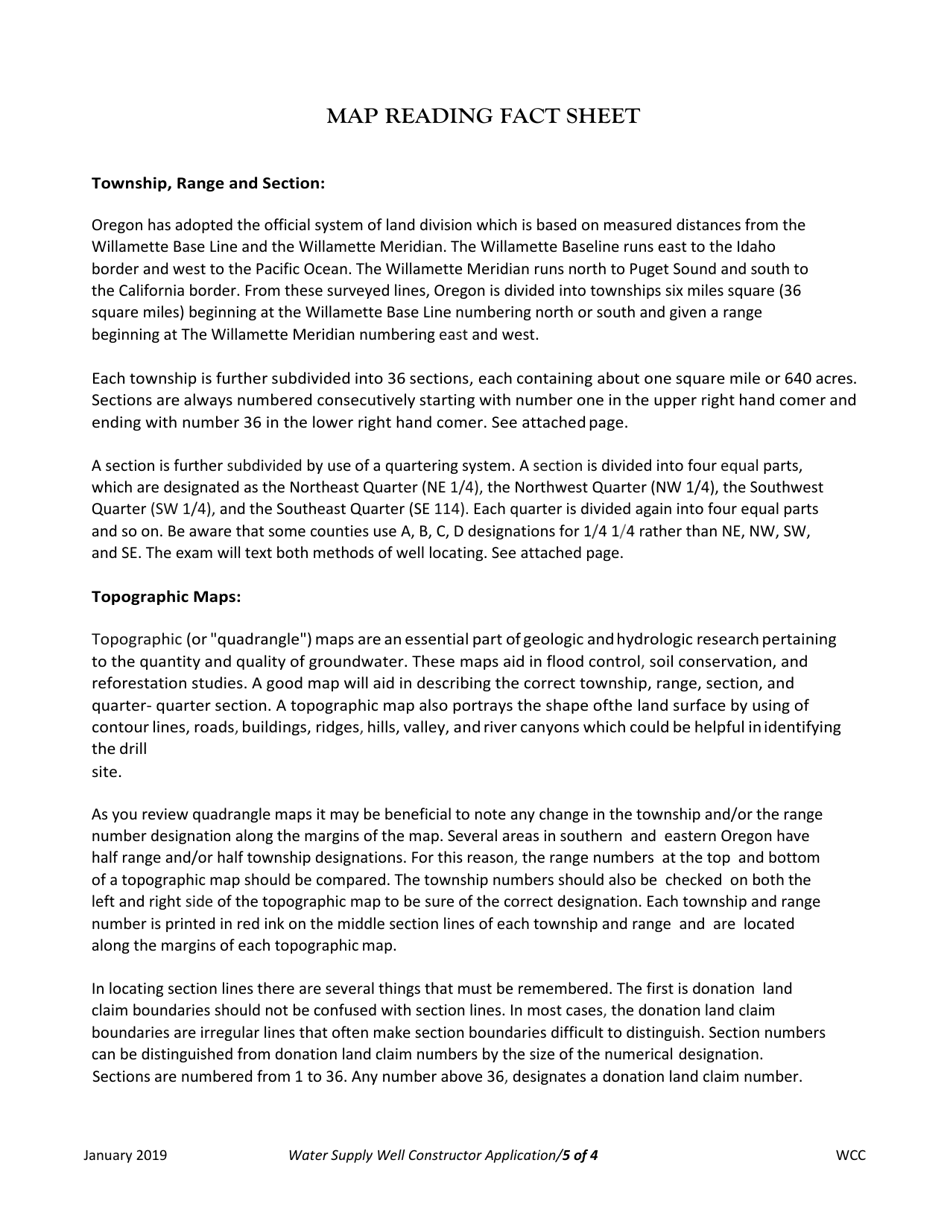 Water Supply Well Constructor Application - Oregon, Page 5