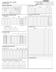 Water Supply Well Report Form - Oregon, Page 2