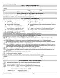 Form 440-5454 Manufactured Structures Dealer License Renewal Application - Oregon, Page 2