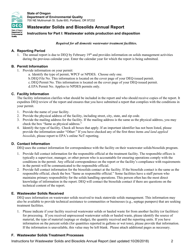 Instructions for &quot;Wastewater Solids and Biosolids Annual Report&quot; - Oregon, Page 2