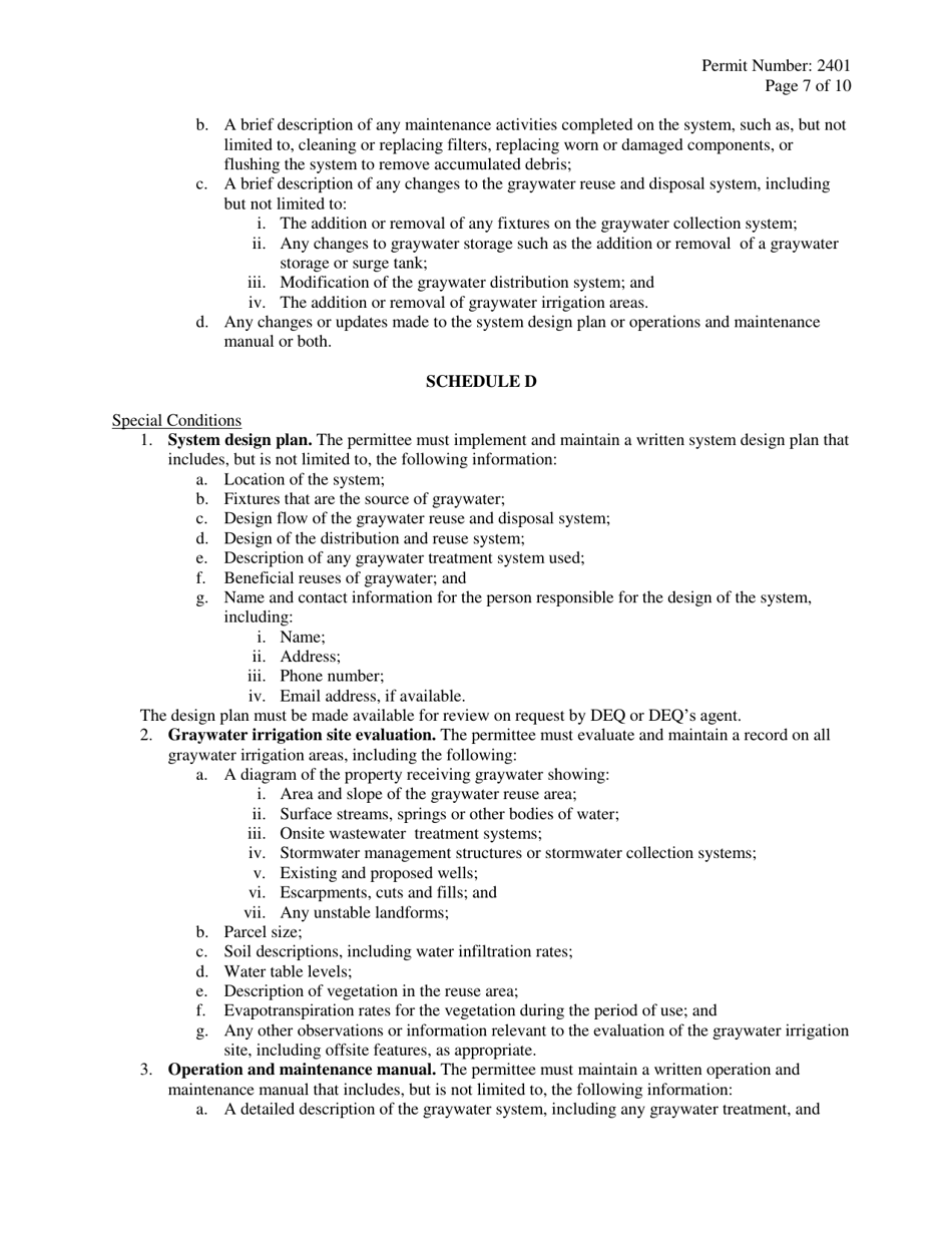 Tier 1 General Permit (Gen 2401) - Oregon, Page 7