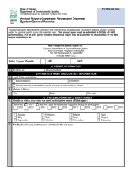 Annual Report Graywater Reuse and Disposal System General Permit - Oregon