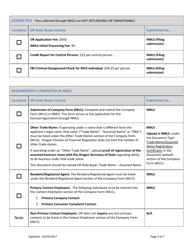 Debt Buyer License New Application Checklist - Oregon, Page 3