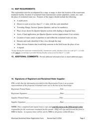 Municipal Reclaimed Water Registration Form - Oregon, Page 4
