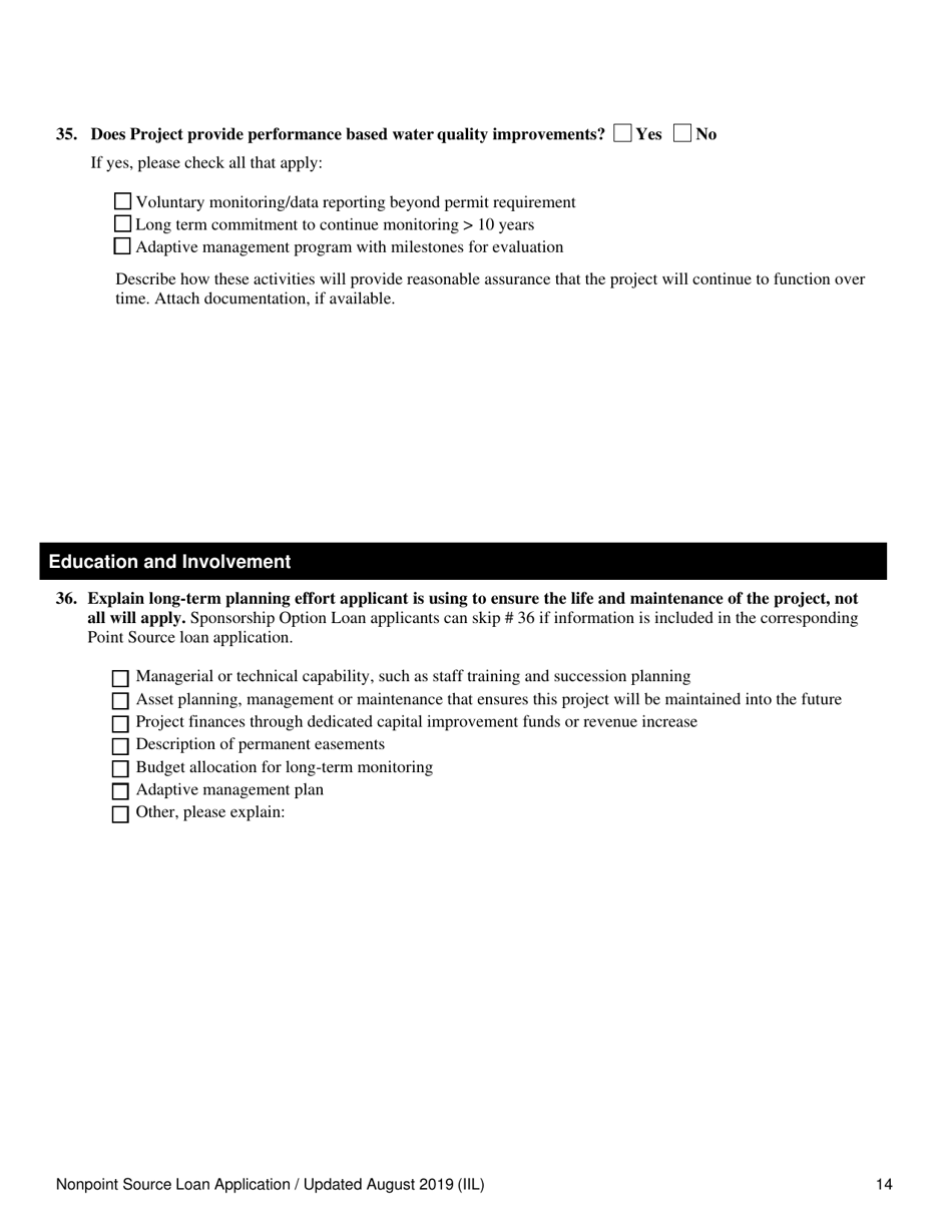 Nonpoint Source Project Loan Application - Oregon, Page 14
