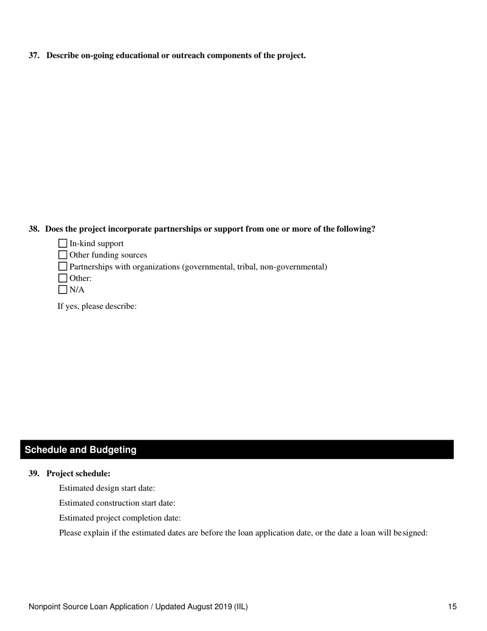 Nonpoint Source Project Loan Application - Oregon, Page 15