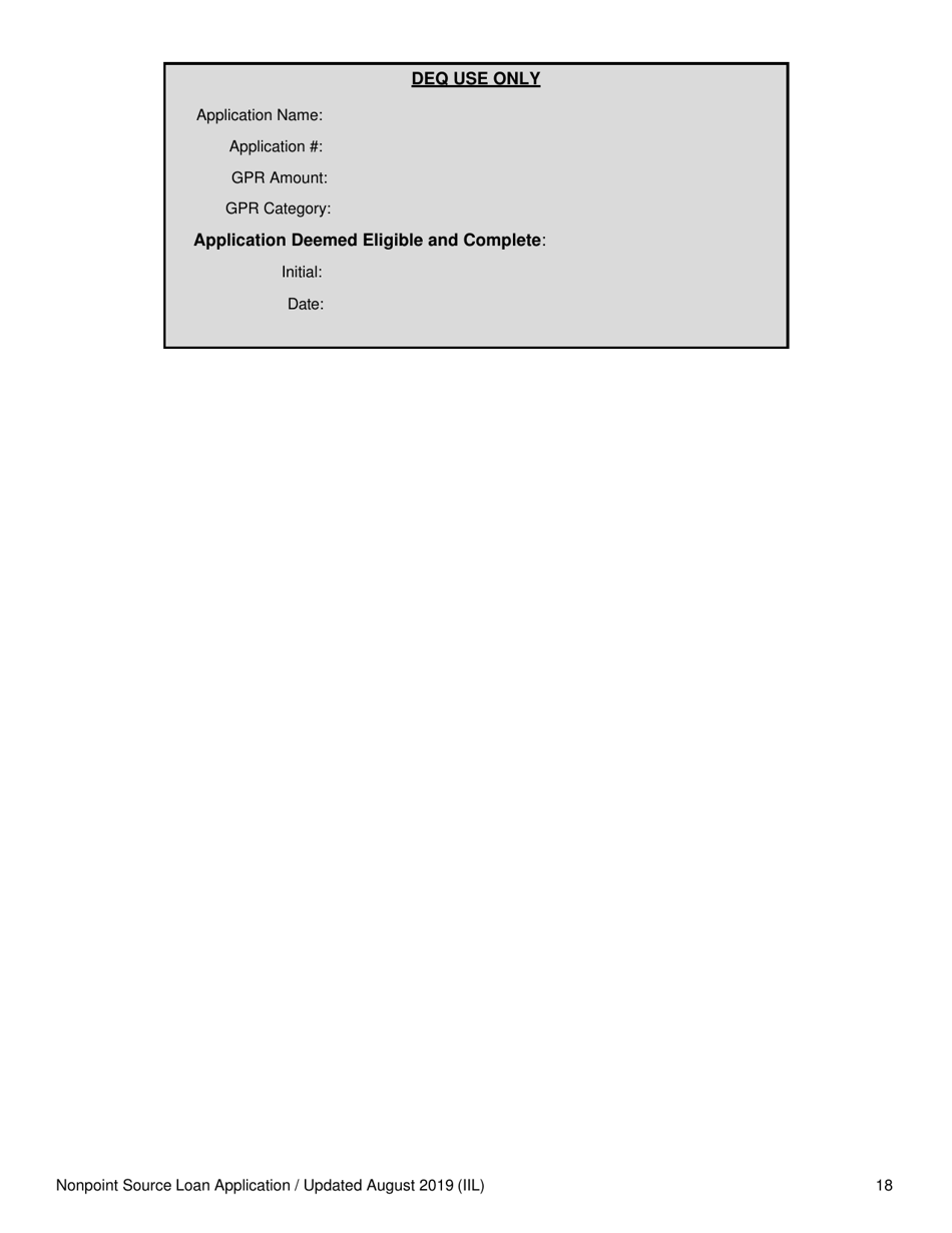 Nonpoint Source Project Loan Application - Oregon, Page 18