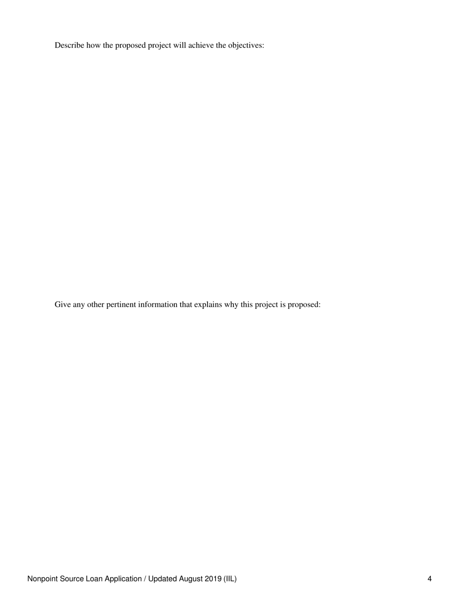 Nonpoint Source Project Loan Application - Oregon, Page 4