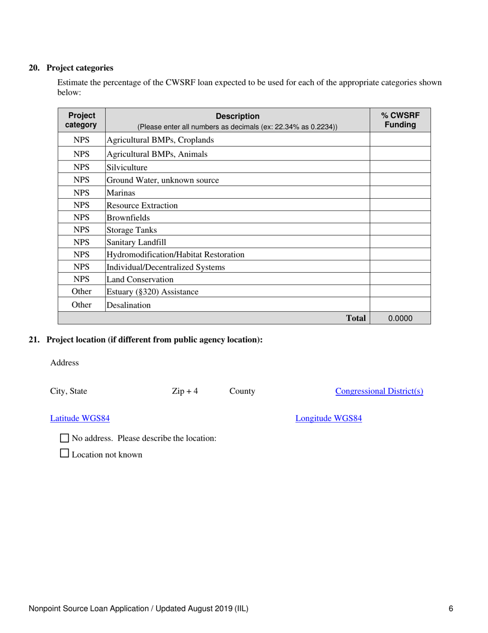 Nonpoint Source Project Loan Application - Oregon, Page 6