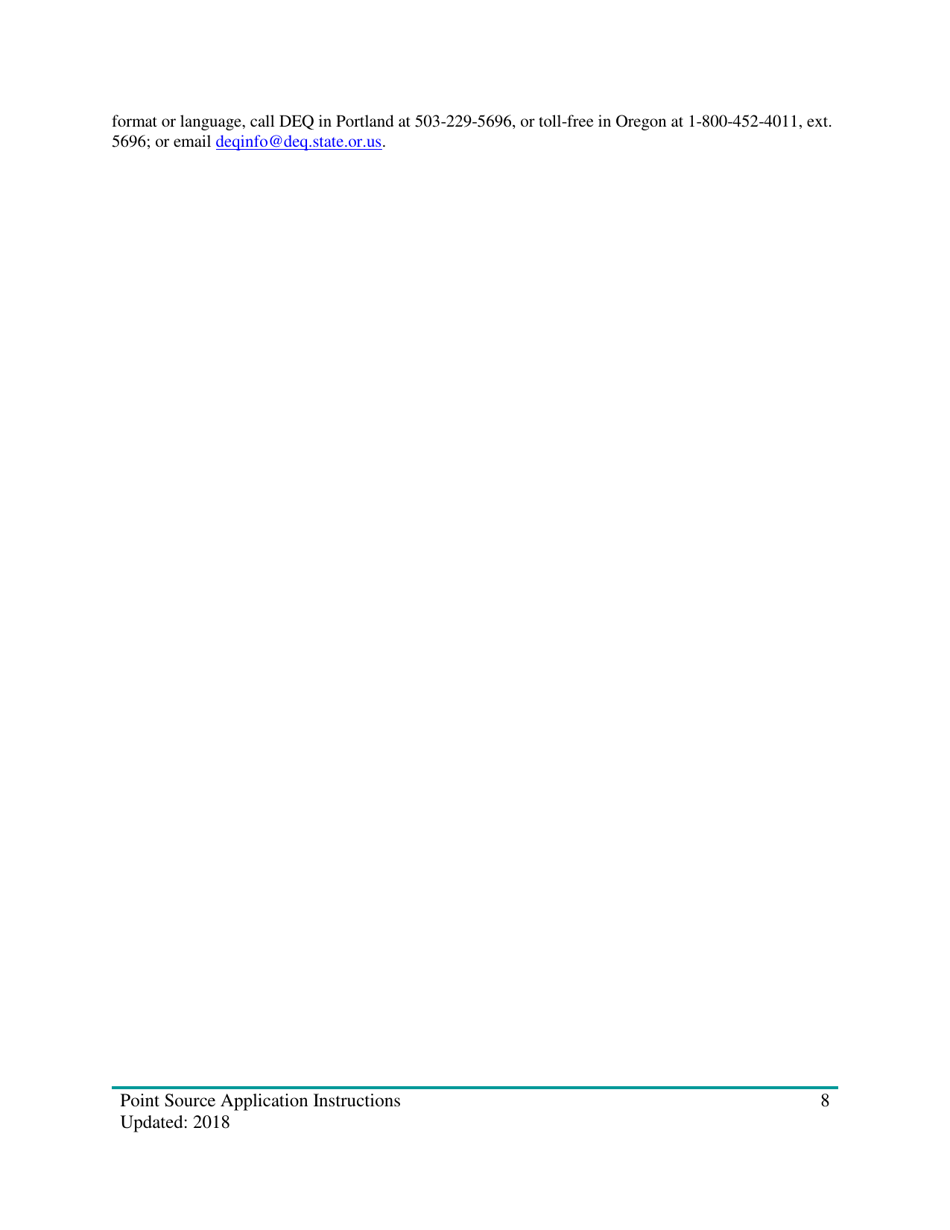 Instructions for Point Source Project Loan Application (Design and Construction Projects) - Oregon, Page 8