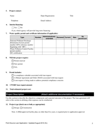 Point Source Project Loan Application (Design and Construction Projects) - Oregon, Page 2