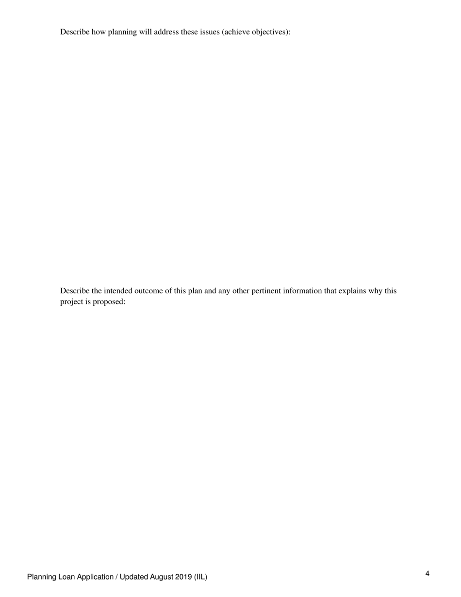 Clean Water State Revolving Fund Planning Loan Application - Oregon, Page 4