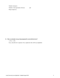 &quot;Local Community Loan Application (Design and Construction Projects)&quot; - Oregon, Page 3