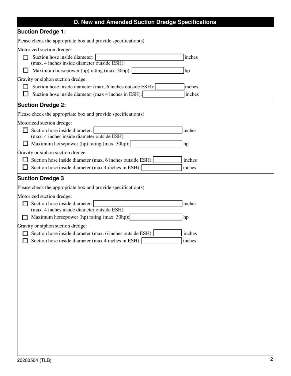 700-pm Application Form - Oregon, Page 2