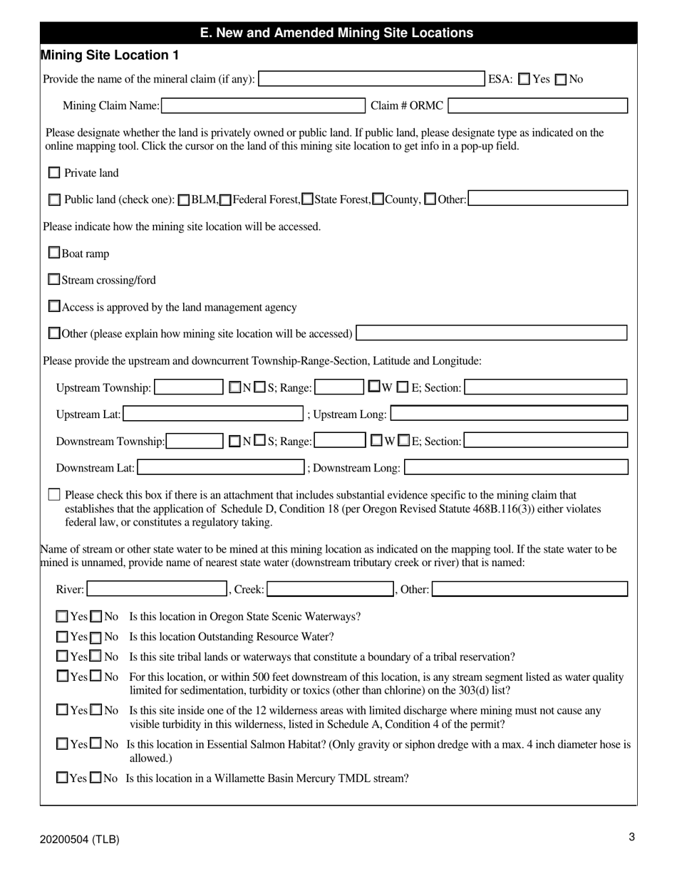 700-pm Application Form - Oregon, Page 3