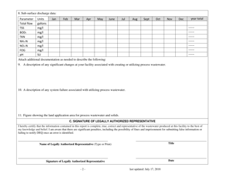 &quot;1400b General Permit Annual Report Form&quot; - Oregon, Page 2