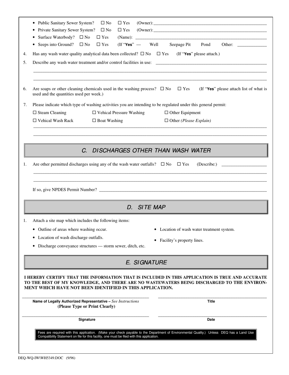 Oregon Application for National Pollutant Discharge Elimination System ...