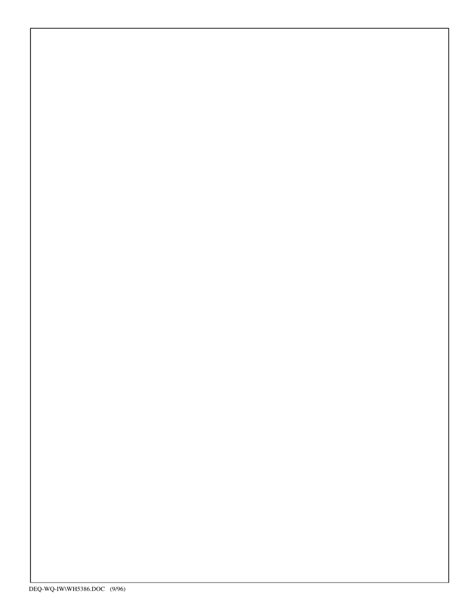 Application for National Pollutant Discharge Elimination System Wash Water General Permit 1700 - Oregon, Page 5