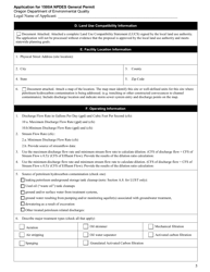 Application for National Pollutant Discharge Elimination System General Permit 1500a - Oregon, Page 5