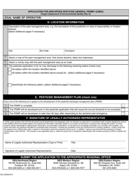 Application for Npdes Pesticide General Permit 2300-a - Oregon, Page 2