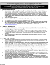 Application for Npdes Pesticide General Permit 2300-a - Oregon, Page 3