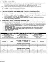 Application for Npdes Pesticide General Permit 2300-a - Oregon, Page 4