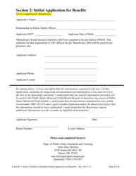 Form M-3 Notice of Death or Disability/Initial Application for Benefits - Oregon, Page 2