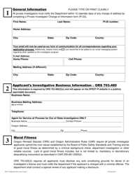 Form PI-21 Application for Renewal of Licensure - Oregon, Page 2