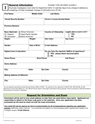 Form PI-1 Application for Licensure - Oregon, Page 2