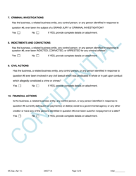 Application for New and Renewal License for Monte Carlo Supplier - Oregon, Page 5
