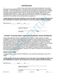Application for New and Renewal License for Monte Carlo Supplier - Oregon, Page 6