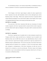Escrow Agreement - Oregon, Page 17