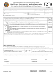 Form F2TA Final Report Communicator Medical Examination - Oregon, Page 3