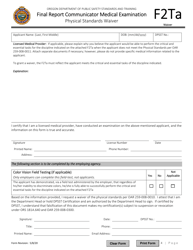 Form F2TA Final Report Communicator Medical Examination - Oregon, Page 4