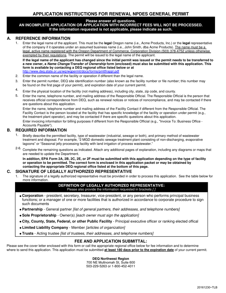 Renewal Application - National Pollutant Discharge Elimination System Permit for Floating Residences in Clatsop County (2200-j) - Oregon, Page 2