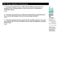 Request for Cwa 401 Water Quality Certification - Oregon, Page 3