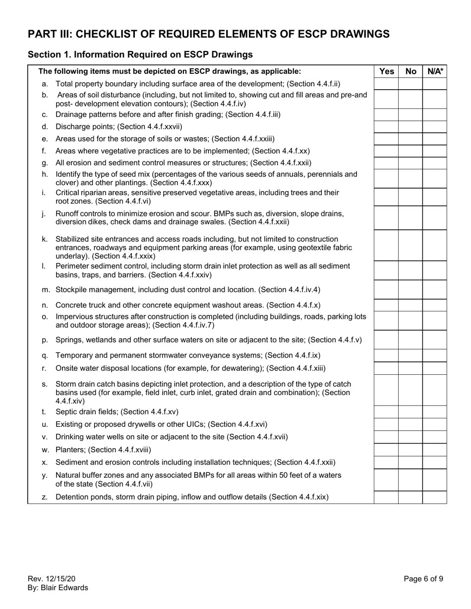 Erosion and Sediment Control Plan - Parts I Through Iii - Oregon, Page 6