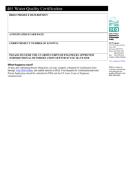 Pre-filing Meeting Request Form - 401 Water Quality Certification - Oregon, Page 2