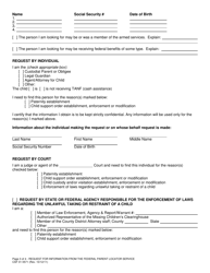 Form CSF01 0571 Request for Information From the Federal Parent Locator Service - Oregon, Page 3